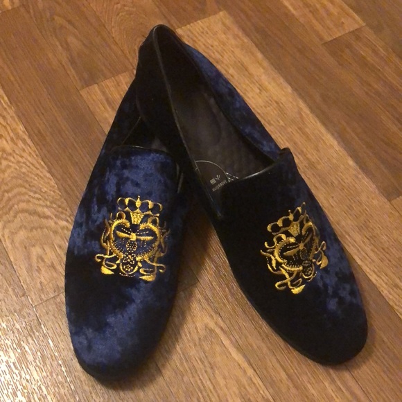 FLQL Other - COPY - FLQL Men’s Luxury Penny Loafers Shoes. Embroiled Suede dress Loafers!!